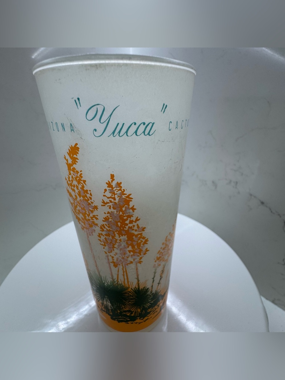 Vintage Blakely Arizona Frosted Glasses Set of 3 - Picture 5 of 13